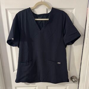 FIGS Quiet Navy Casma 3-pocket Scrub Top